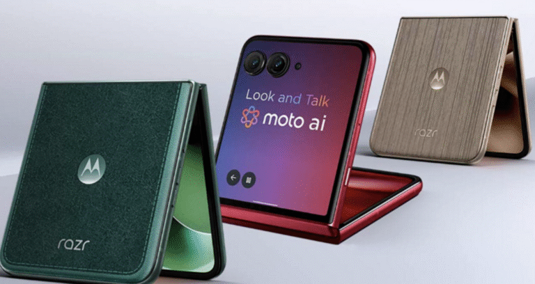 Motorola Razr 60 Ultra foldable phone in Rio Red with triple 50MP cameras and Snapdragon 8 Elite chipset